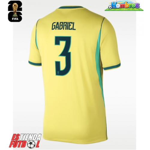 Brasil Gabriel Magalhaes #3 Primera Equipación Mundial 2026 Manga Corta
